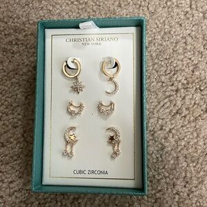 Christian Siriano New york 3 pairs earrings